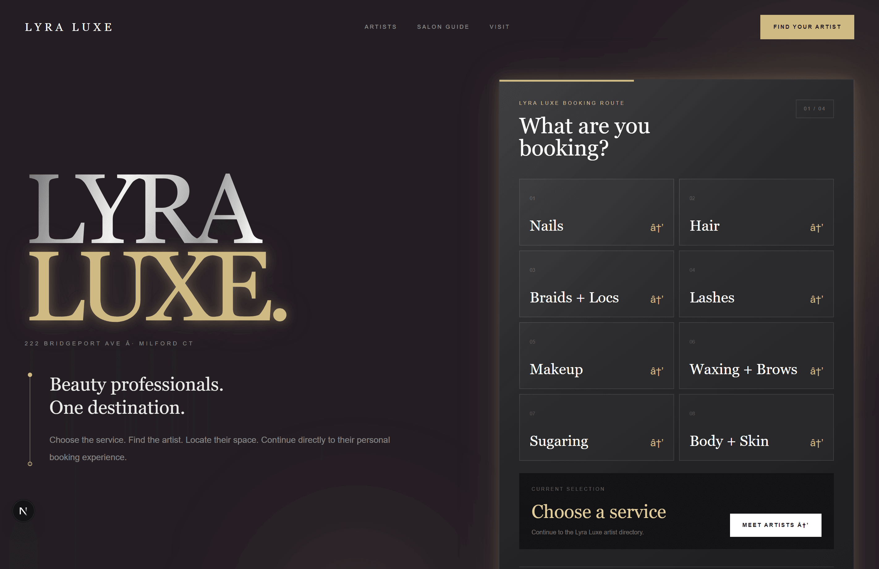 Lyra Luxe Beauty Salon homepage